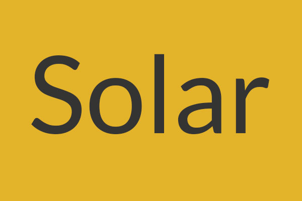 Icono de panel solar representando energía fotovoltaica